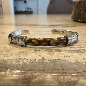 Snakeskin Sterling Silver cuff
